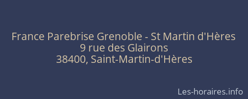 France Parebrise Grenoble - St Martin d'Hères