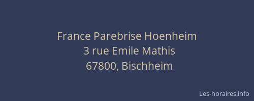 France Parebrise Hoenheim