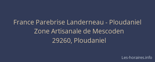 France Parebrise Landerneau - Ploudaniel