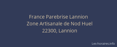 France Parebrise Lannion