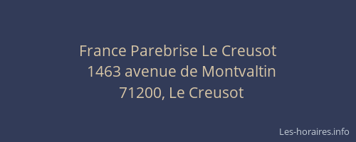 France Parebrise Le Creusot