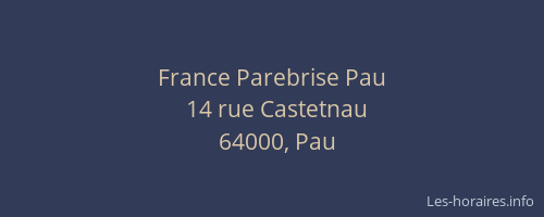 France Parebrise Pau