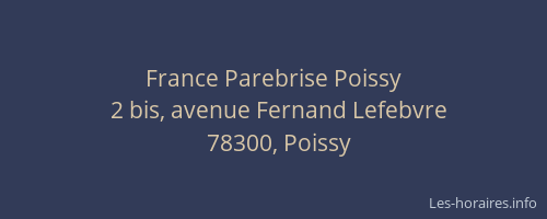 France Parebrise Poissy