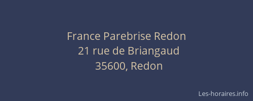 France Parebrise Redon