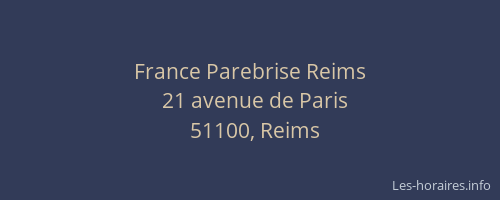 France Parebrise Reims