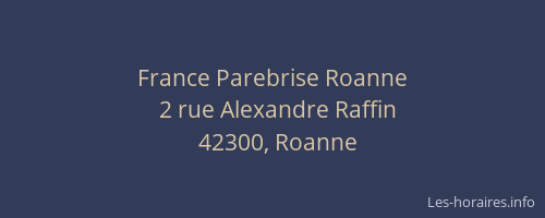 France Parebrise Roanne