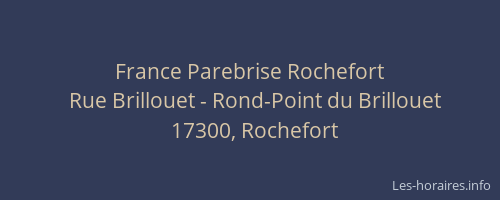 France Parebrise Rochefort