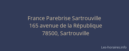 France Parebrise Sartrouville