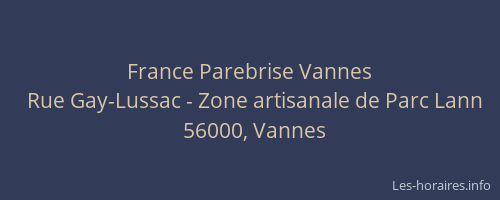 France Parebrise Vannes