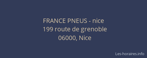 FRANCE PNEUS - nice