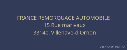 FRANCE REMORQUAGE AUTOMOBILE