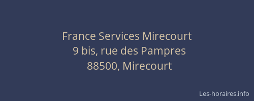 France Services Mirecourt