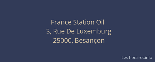 France Station Oil