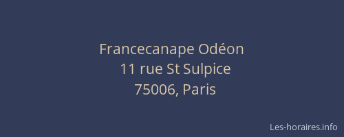 Francecanape Odéon