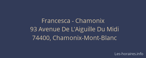 Francesca - Chamonix