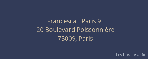 Francesca - Paris 9