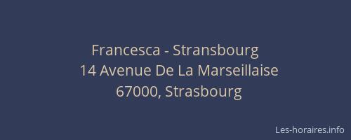 Francesca - Stransbourg