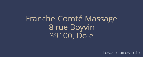 Franche-Comté Massage