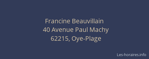 Francine Beauvillain