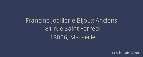 Francine Joaillerie Bijoux Anciens