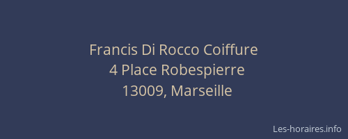 Francis Di Rocco Coiffure