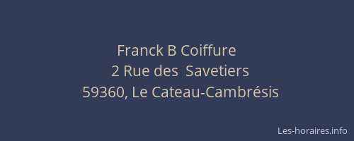 Franck B Coiffure