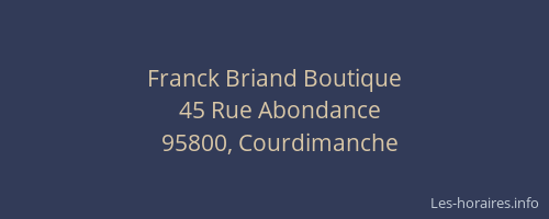 Franck Briand Boutique