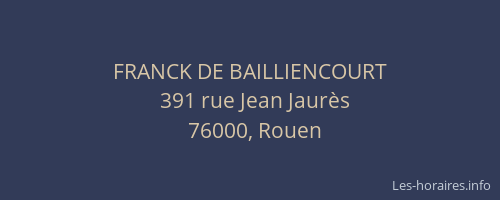 FRANCK DE BAILLIENCOURT