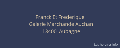 Franck Et Frederique