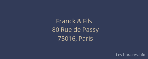 Franck & Fils
