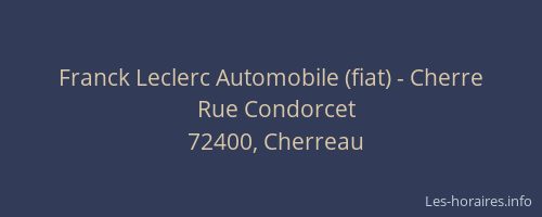 Franck Leclerc Automobile (fiat) - Cherre
