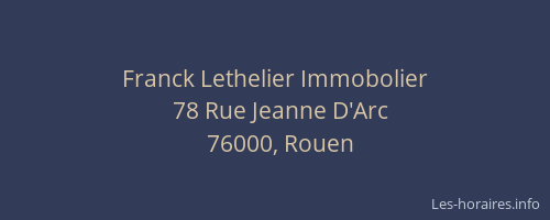 Franck Lethelier Immobolier