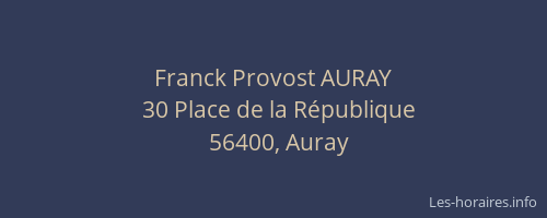 Franck Provost AURAY
