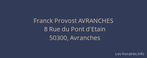 Franck Provost AVRANCHES
