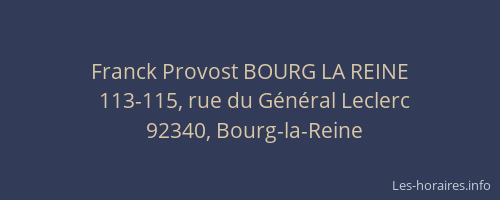 Franck Provost BOURG LA REINE