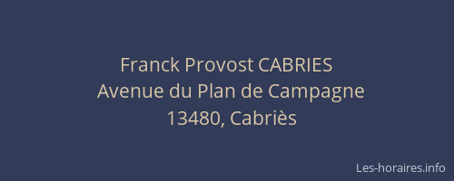 Franck Provost CABRIES
