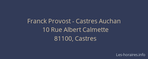 Franck Provost - Castres Auchan