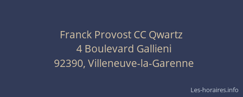 Franck Provost CC Qwartz