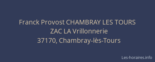 Franck Provost CHAMBRAY LES TOURS