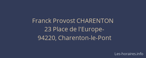 Franck Provost CHARENTON