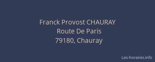 Franck Provost CHAURAY