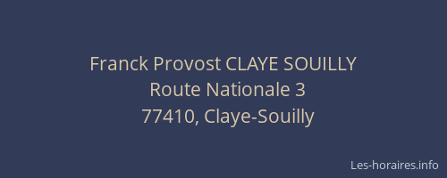 Franck Provost CLAYE SOUILLY