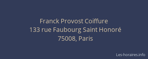 Franck Provost Coiffure