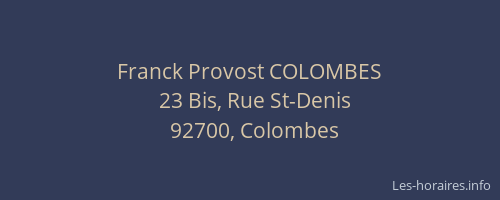 Franck Provost COLOMBES