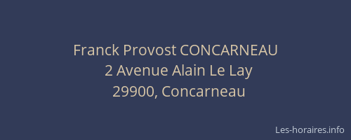 Franck Provost CONCARNEAU