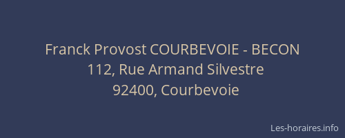 Franck Provost COURBEVOIE - BECON