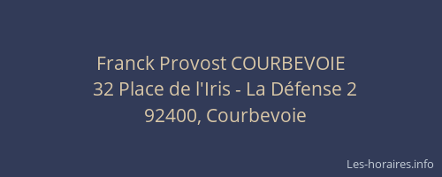 Franck Provost COURBEVOIE