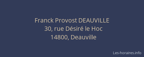 Franck Provost DEAUVILLE
