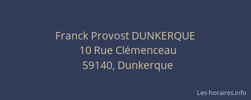 Franck Provost DUNKERQUE