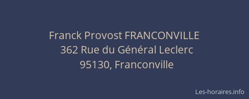 Franck Provost FRANCONVILLE
